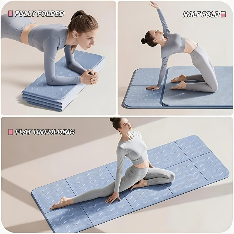 Pilates Yoga For Beginners - Non-Slip Extra Thick Foldable Yoga Mat,6mm