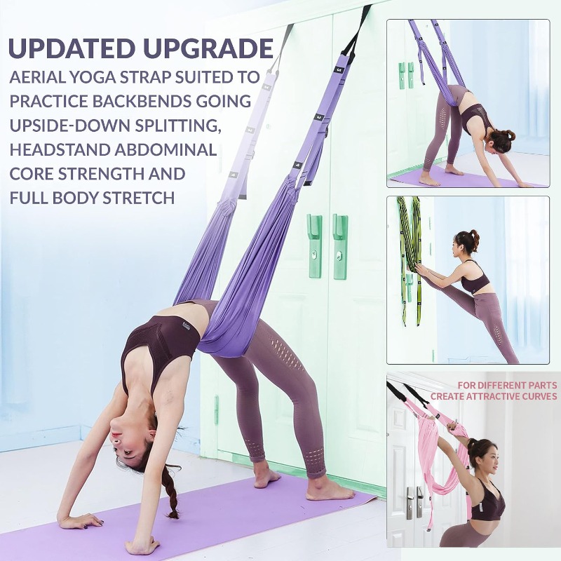 Pilates Yoga Stretching - Adjustable Aerial Yoga Hammock Set Pilates