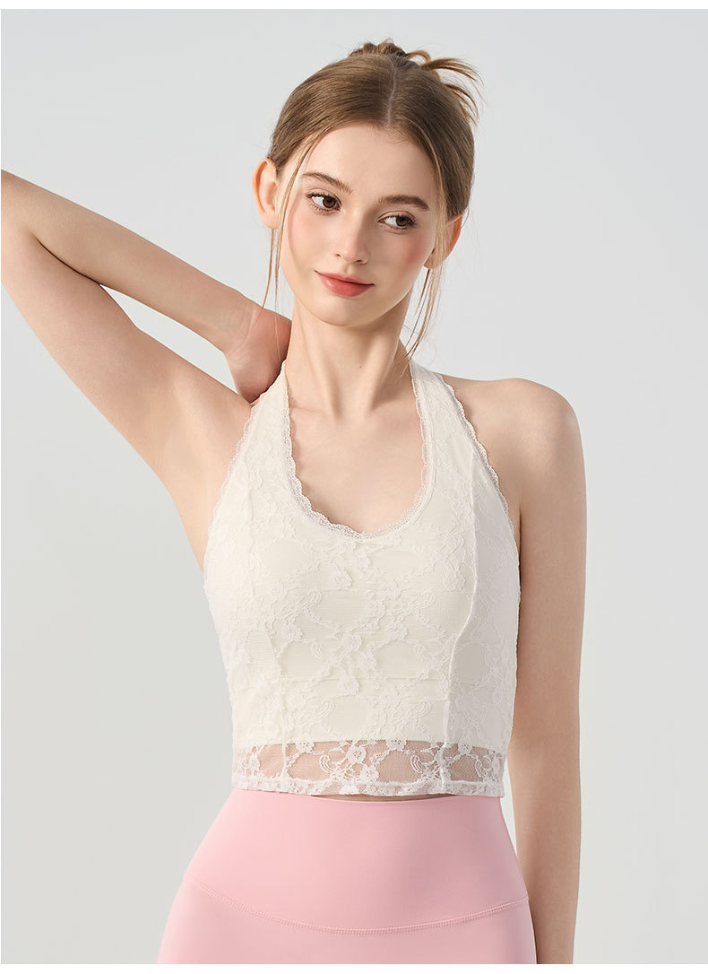 Pilates V Yoga - Sexy Woman Halter V-neck Lace With