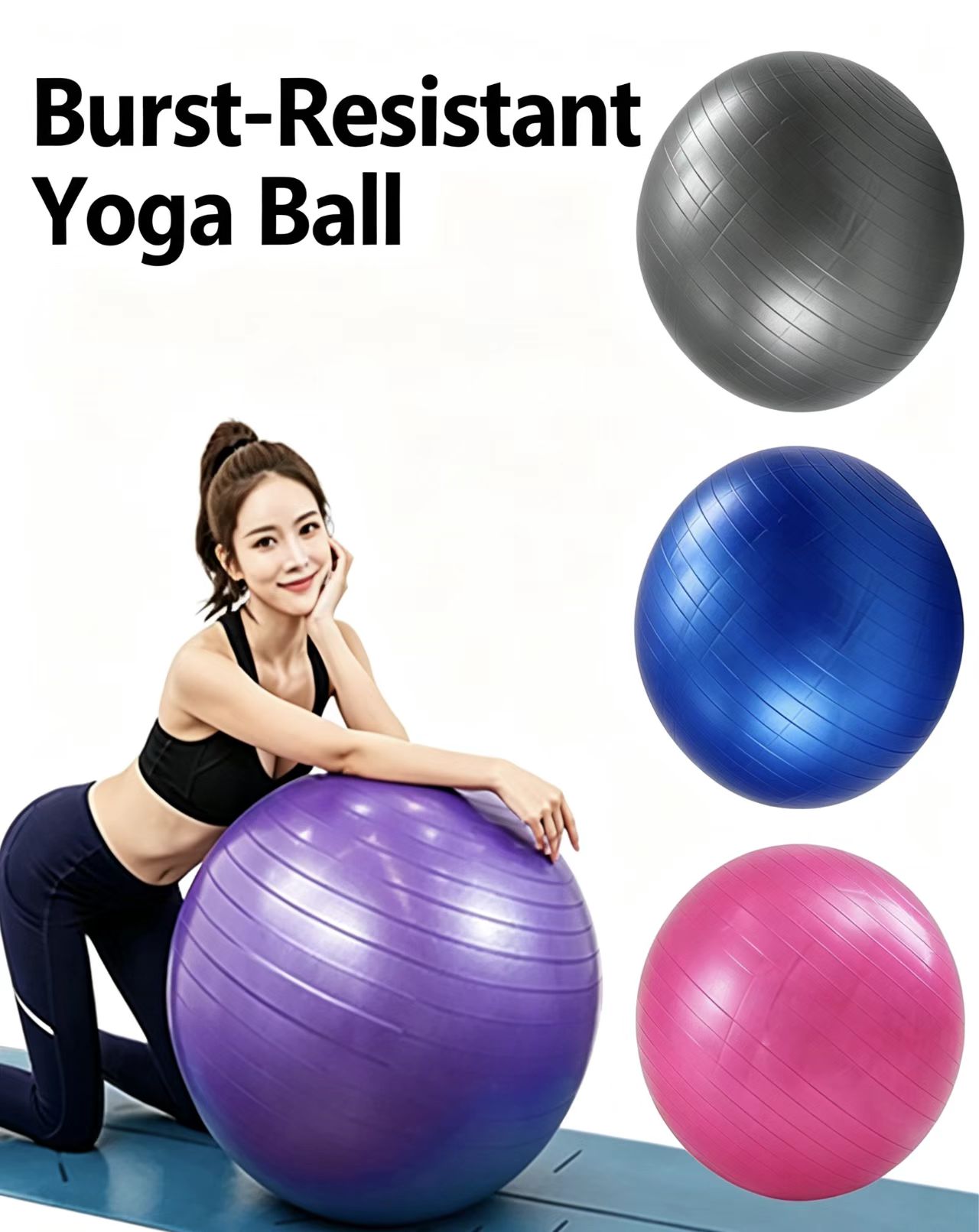 Thickened PVC Yoga Ball/Pilate - огляд і ціна Pilates Yoga Pregnancy