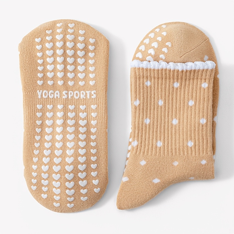 Women's brown yoga socks, whit - огляд і ціна Pilates Yoga Gifts