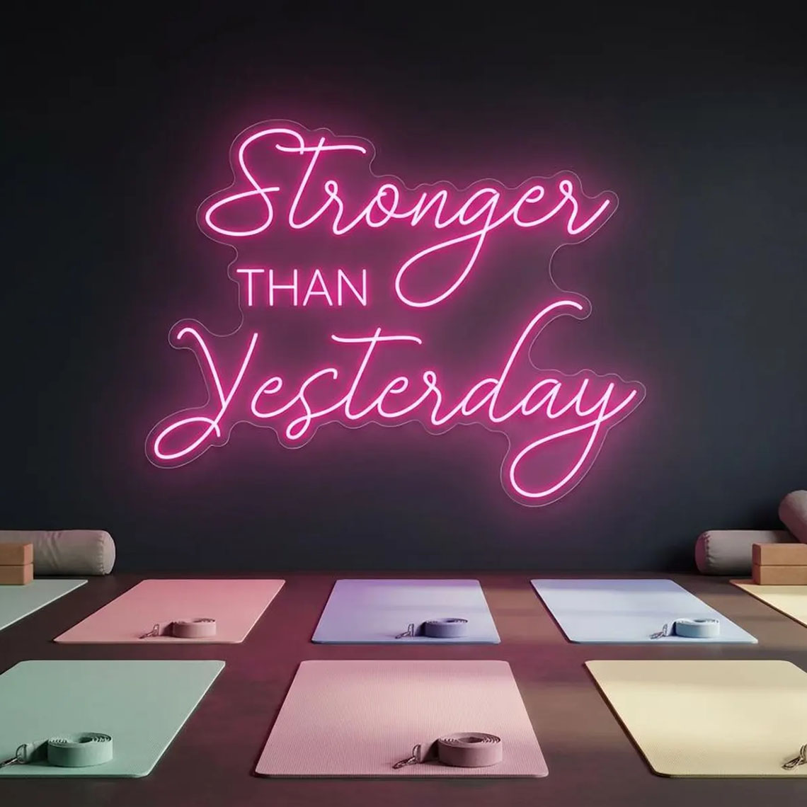 Stronger than Yesterday Neon S - огляд і ціна Pilates Yoga Gifts