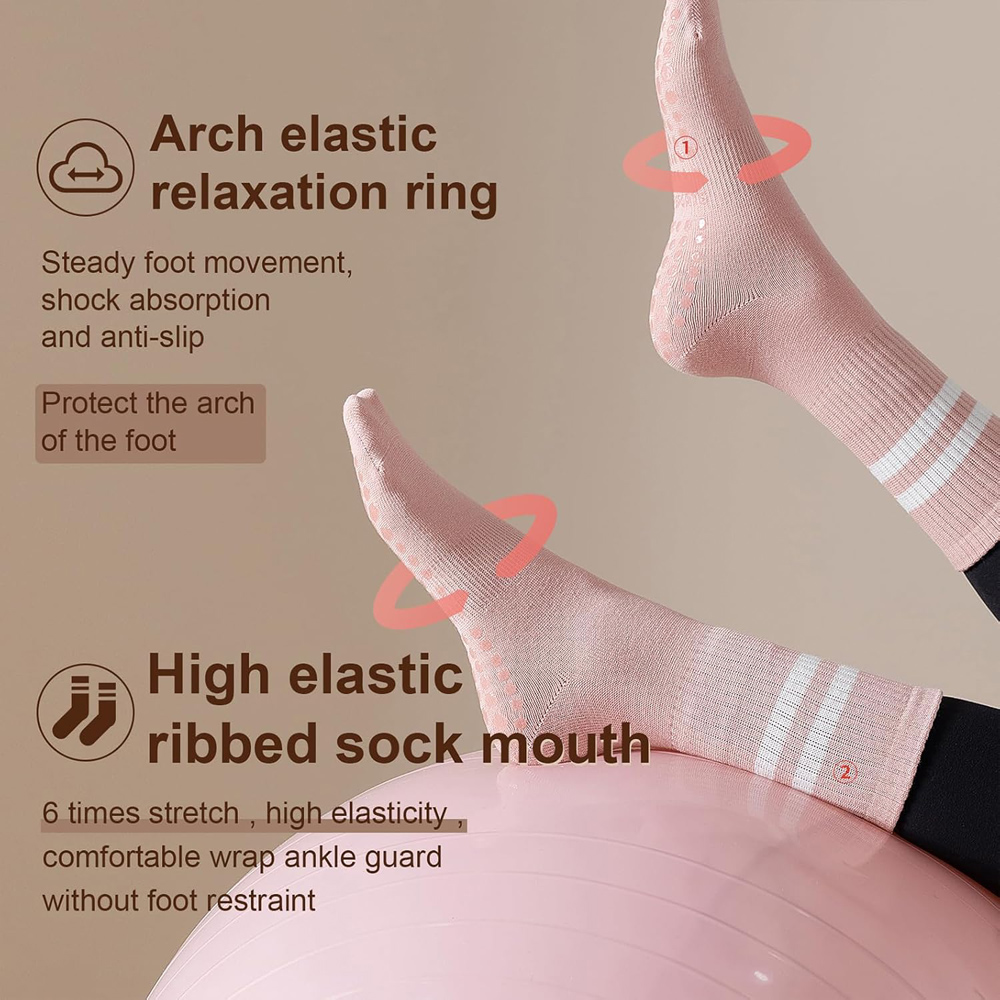 Yoga Pilates Socks with Grips  - огляд і ціна Pilates Yoga Barre