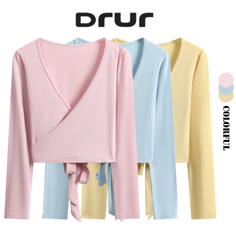 DRUR Long Sleeve Wrap Yoga Top - огляд і ціна Pilates V Yoga