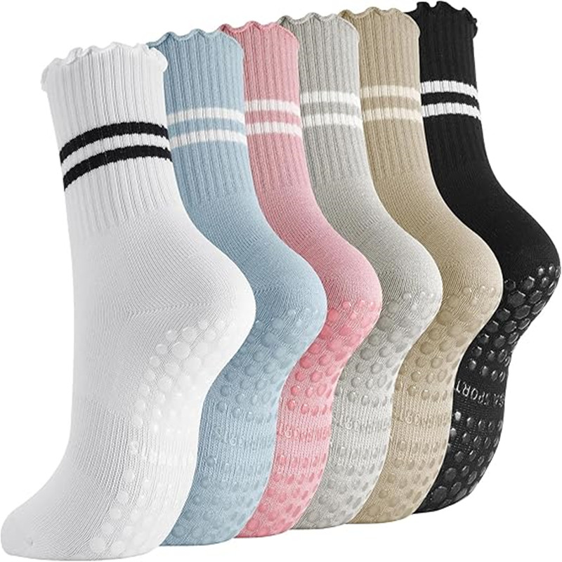 1 Pairs Stripe Ruffle Pilates  - огляд і ціна Pilates Yoga Barre